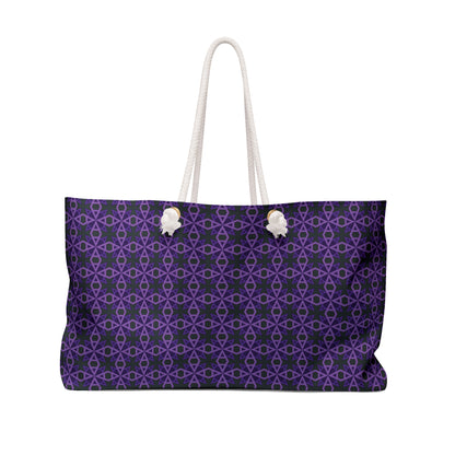 Letter Art - A - Purple - Black 000000 - Weekender Bag