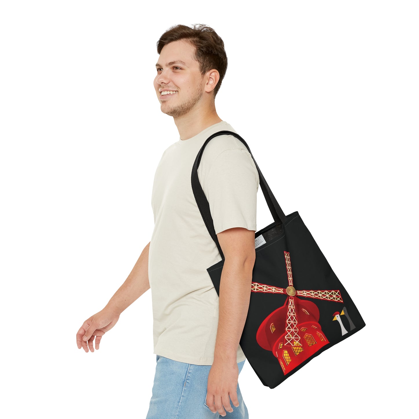 Ducks Visit Moulin Rouge - Black 000000 - Tote Bag