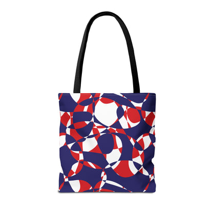 Scarlet Symphony and Sapphire Swirl Got Together - White - Tote Bag