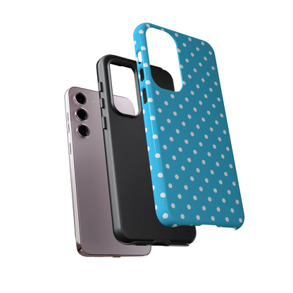 White dots on blue - Tough Cases