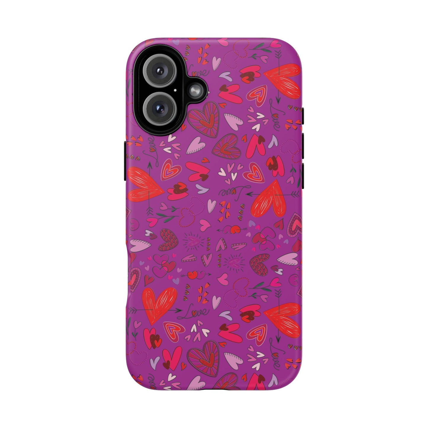 Heart Doodles - Deep Magenta B805AE - Tough Cases