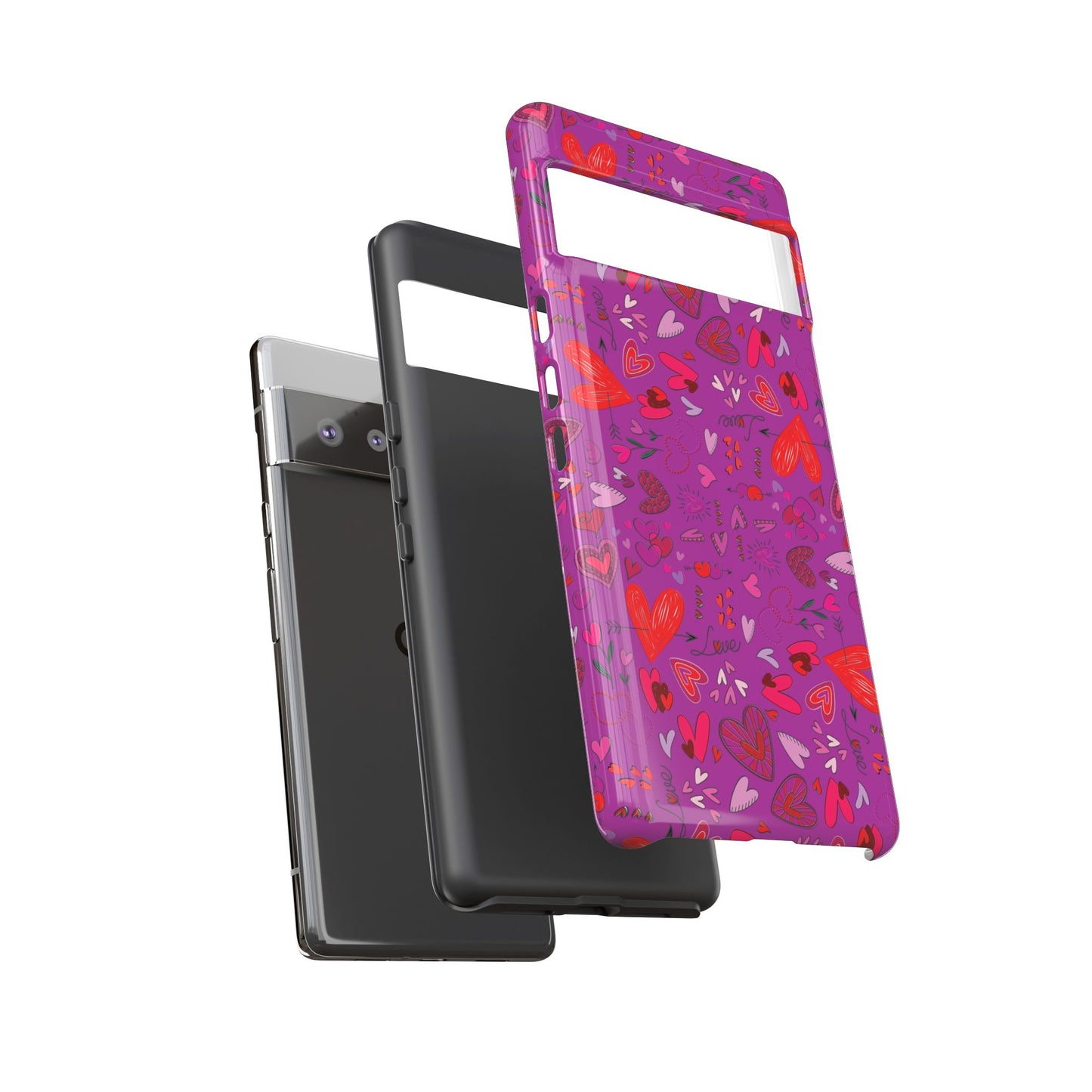 Heart Doodles - Deep Magenta B805AE - Tough Cases