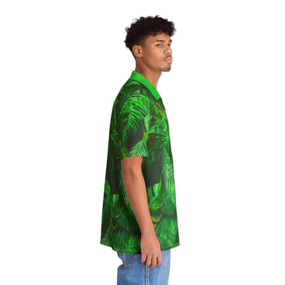 Dark Tropical Print - Men's Hawaiian Shirt