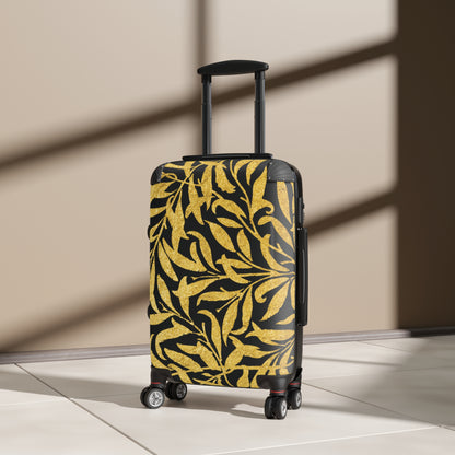 Gold Leaves - Black - Suitcases