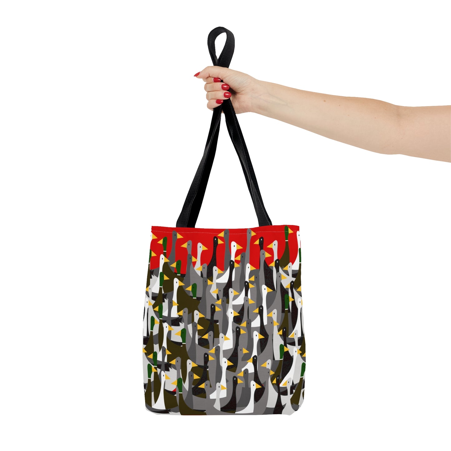 That is a LOT of Ducks! - Scarlet de0000 - Tote Bag