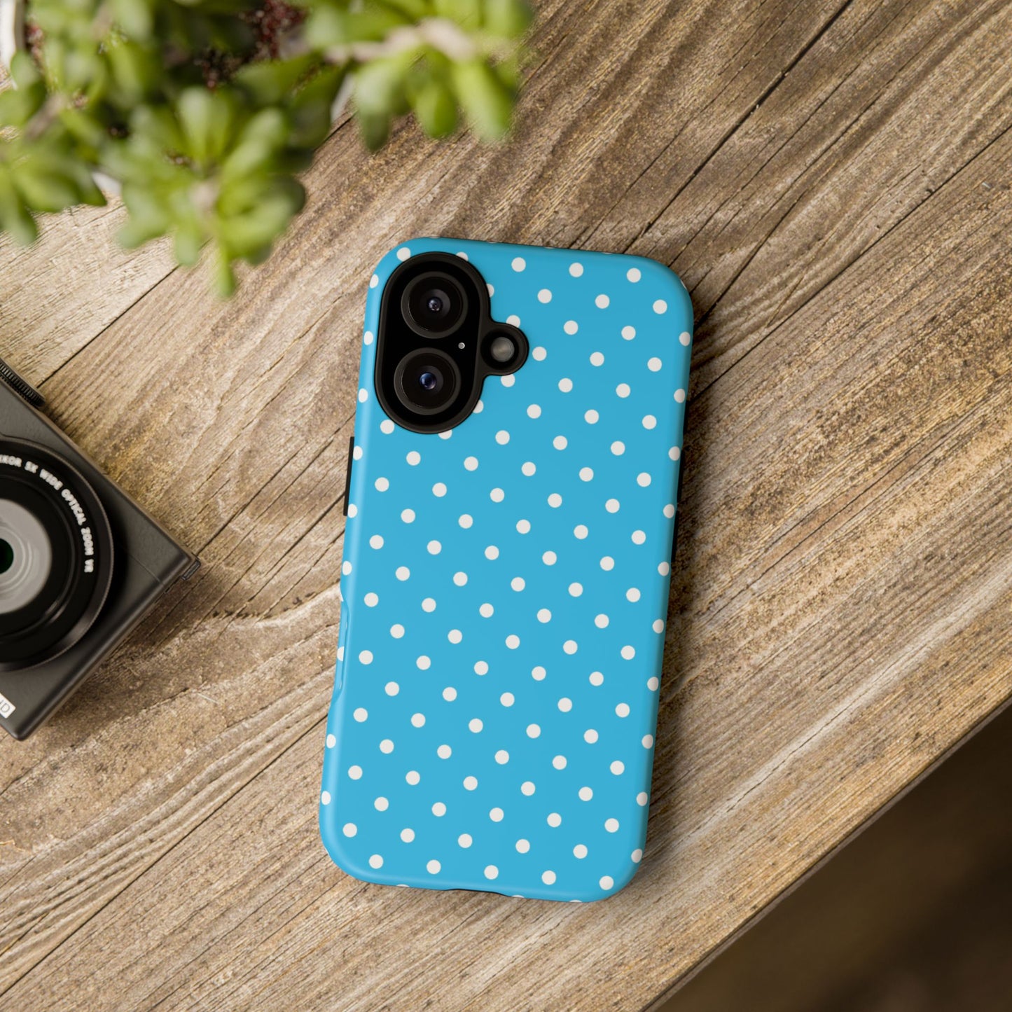 White dots on blue - Tough Cases