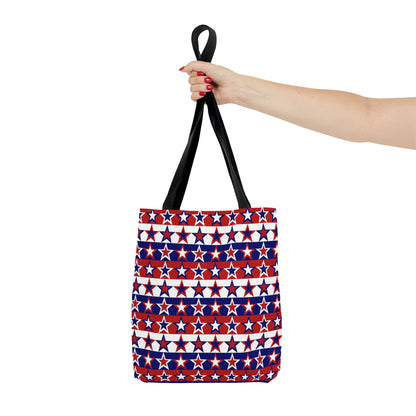 Red White and Blue Stars - Stripes - Tote Bag