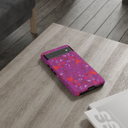 Heart Doodles - Deep Magenta B805AE - Tough Cases