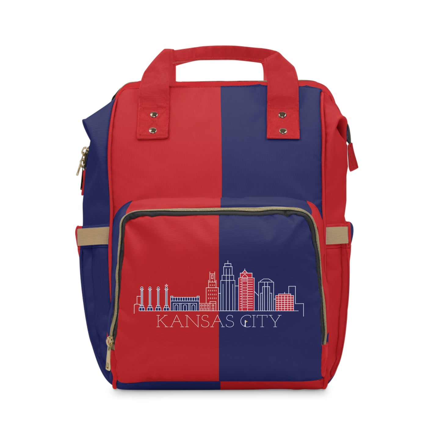Kansas City - Red White and Blue City series - Multifunctional Diaper Backpack
