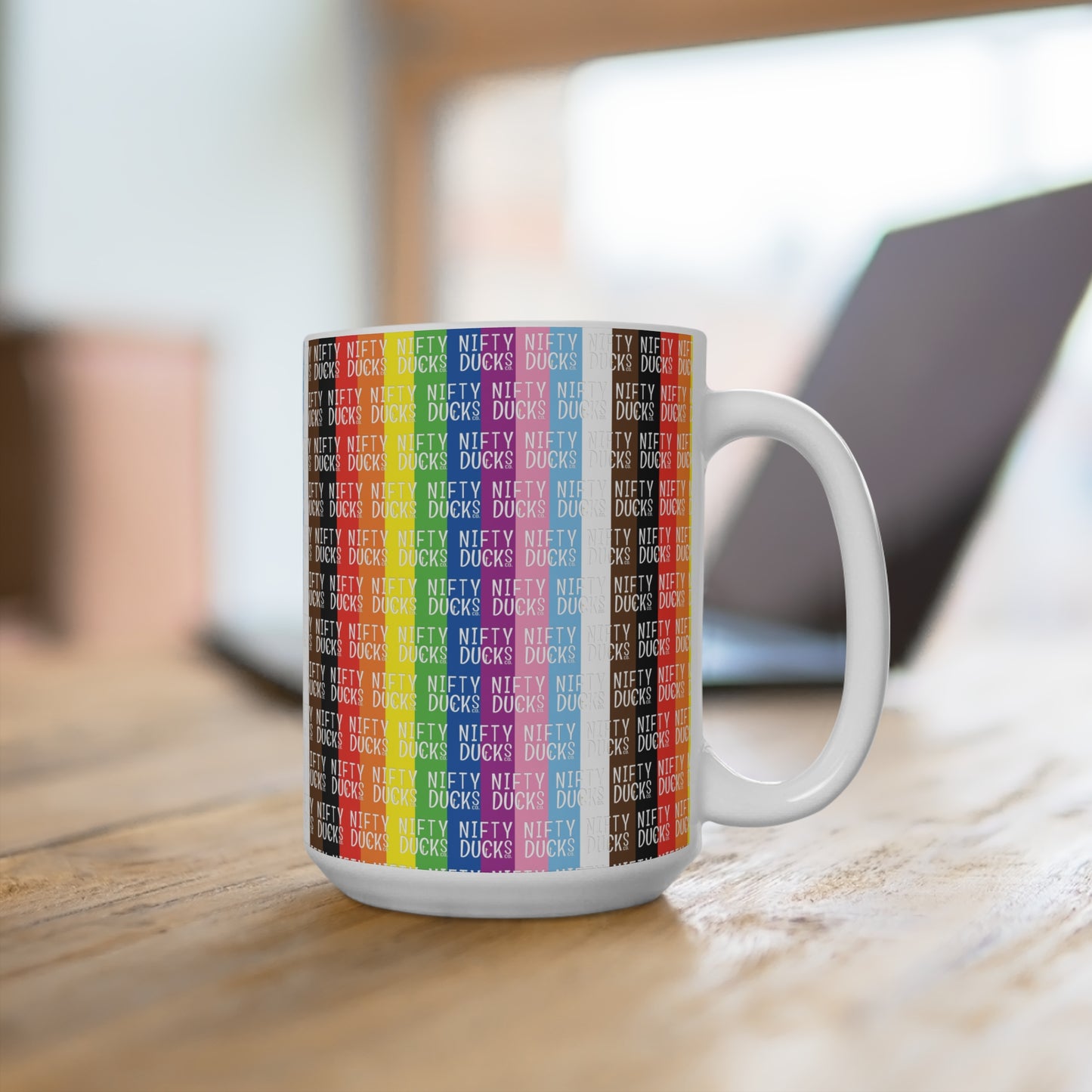 Nifty Ducks Co. Logo2 - Pride - Mug 15oz