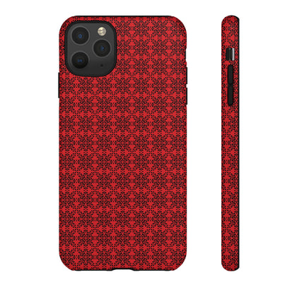 Vibrant Kaleidoscope - Black - Scarlet - Tough Cases