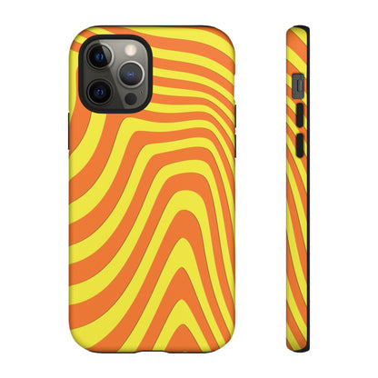 Retro wavy - Yellow and Orange - Tough Cases