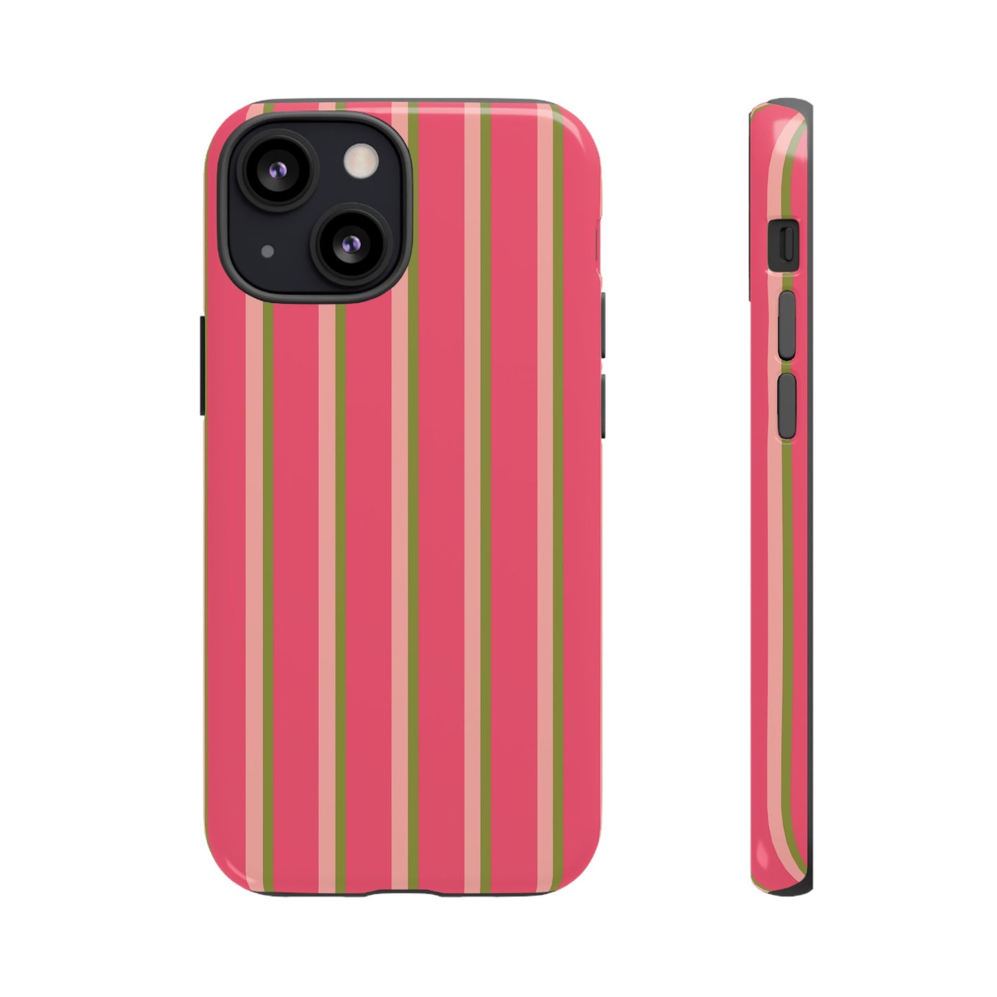 Pink and green stripes - Tough Cases