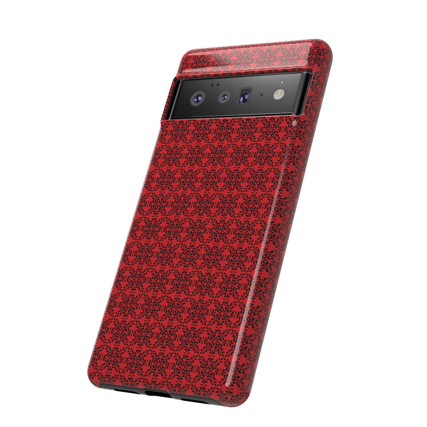 Vibrant Kaleidoscope - Black - Scarlet - Tough Cases