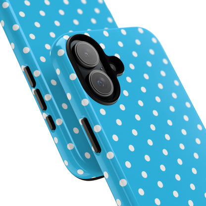 White dots on blue - Tough Cases