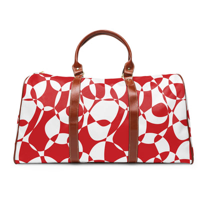 Scarlet Symphony - White - Waterproof Travel Bag