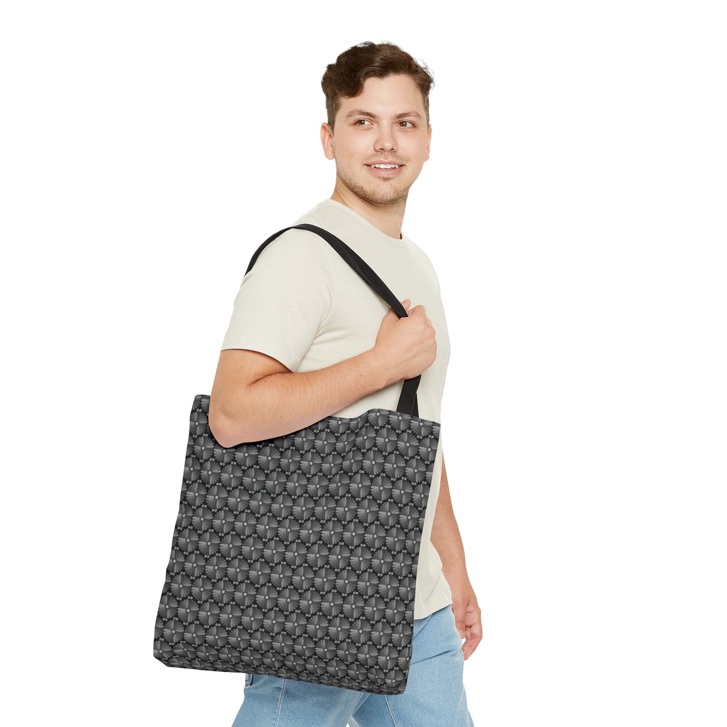 Letter Art - I - Gray - Black 000000 - Tote Bag