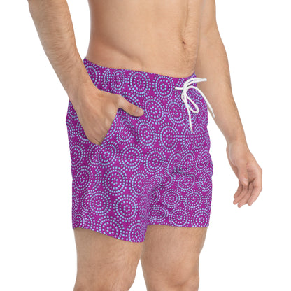 Circles and More Circles - Purple - Swim Trunks