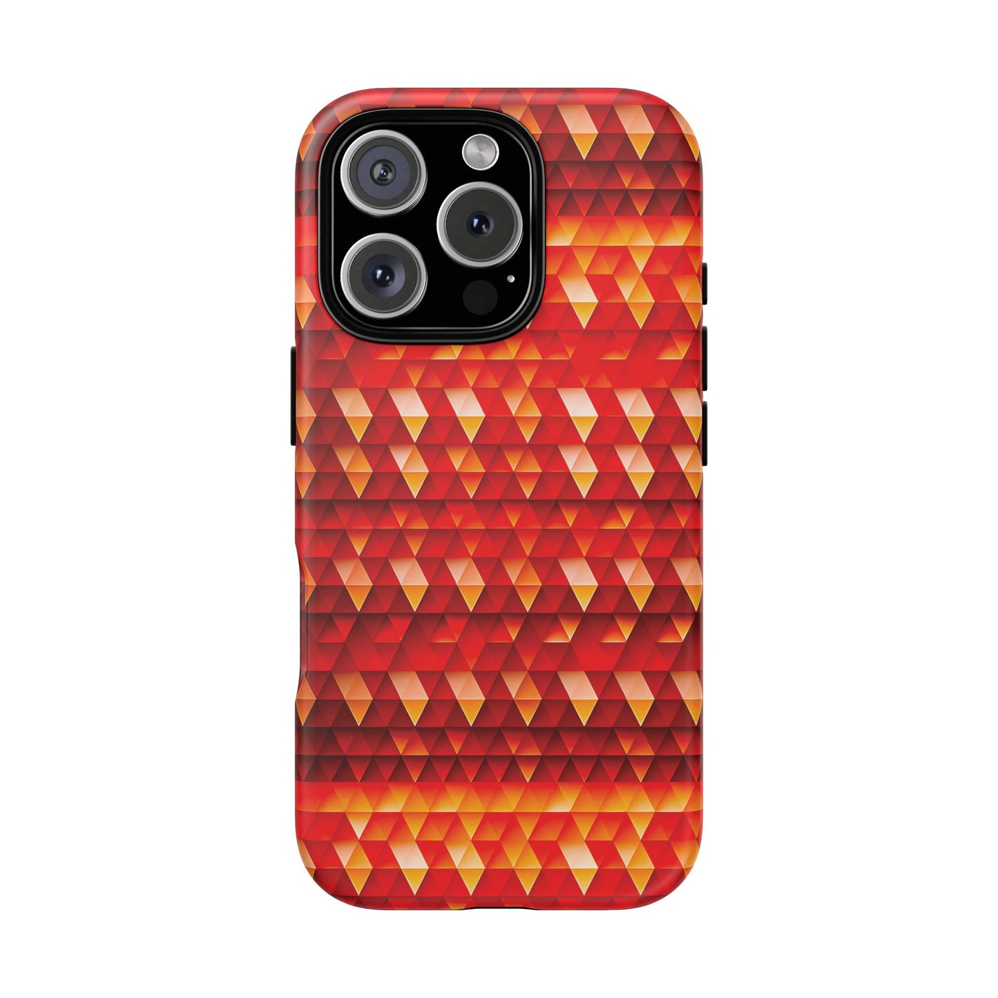 Geometric Flame - Red Triangles - Boston University Red d00000 - Tough Cases