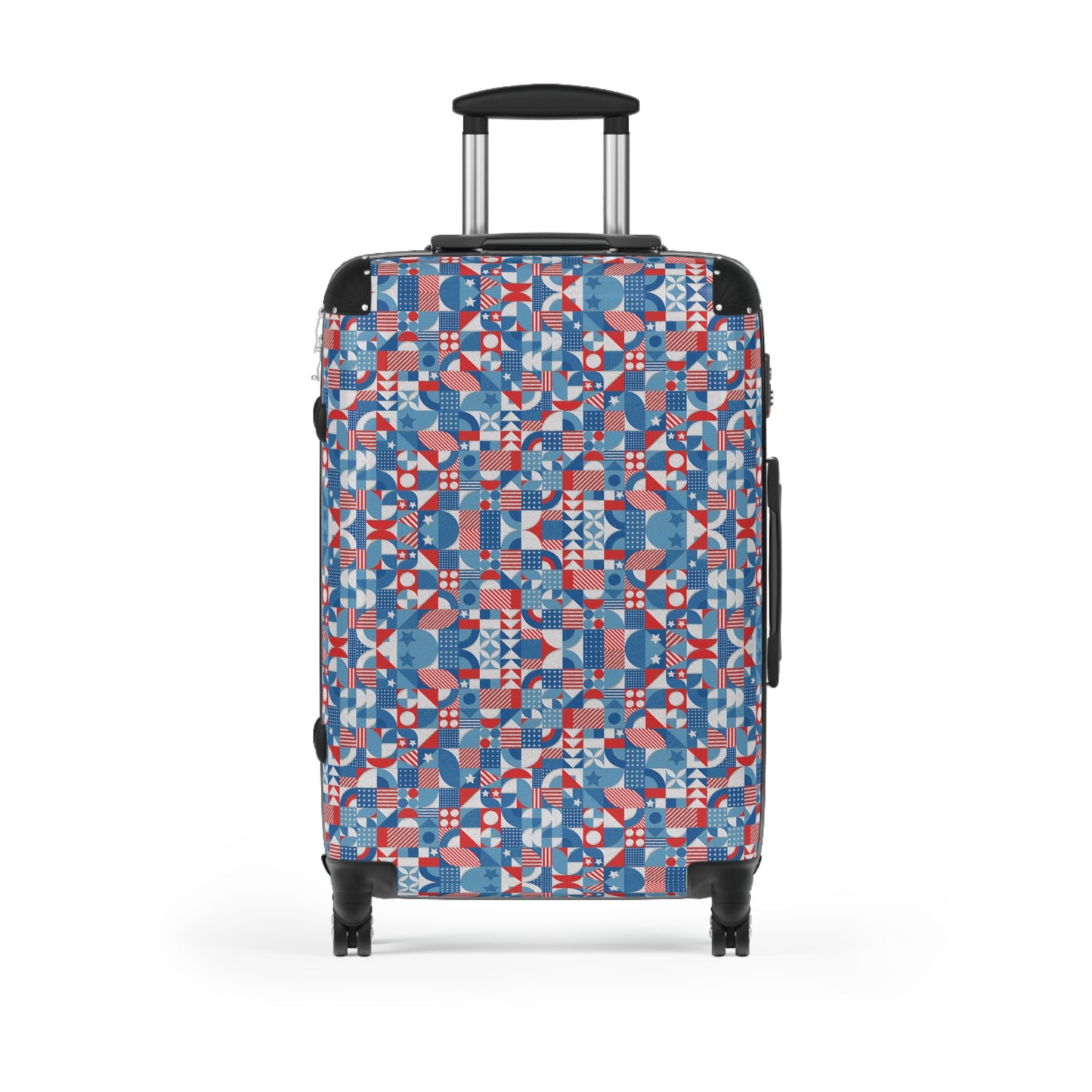 Red White and Blue Bold Pattern - Oil Paint Texture - Suitcase