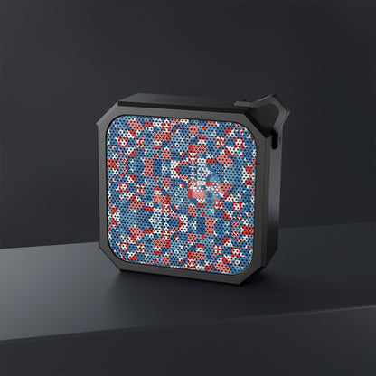 Red White and Blue Bold Pattern - Oil Paint Texture - Blackwater Outdoor Bluetooth Speaker