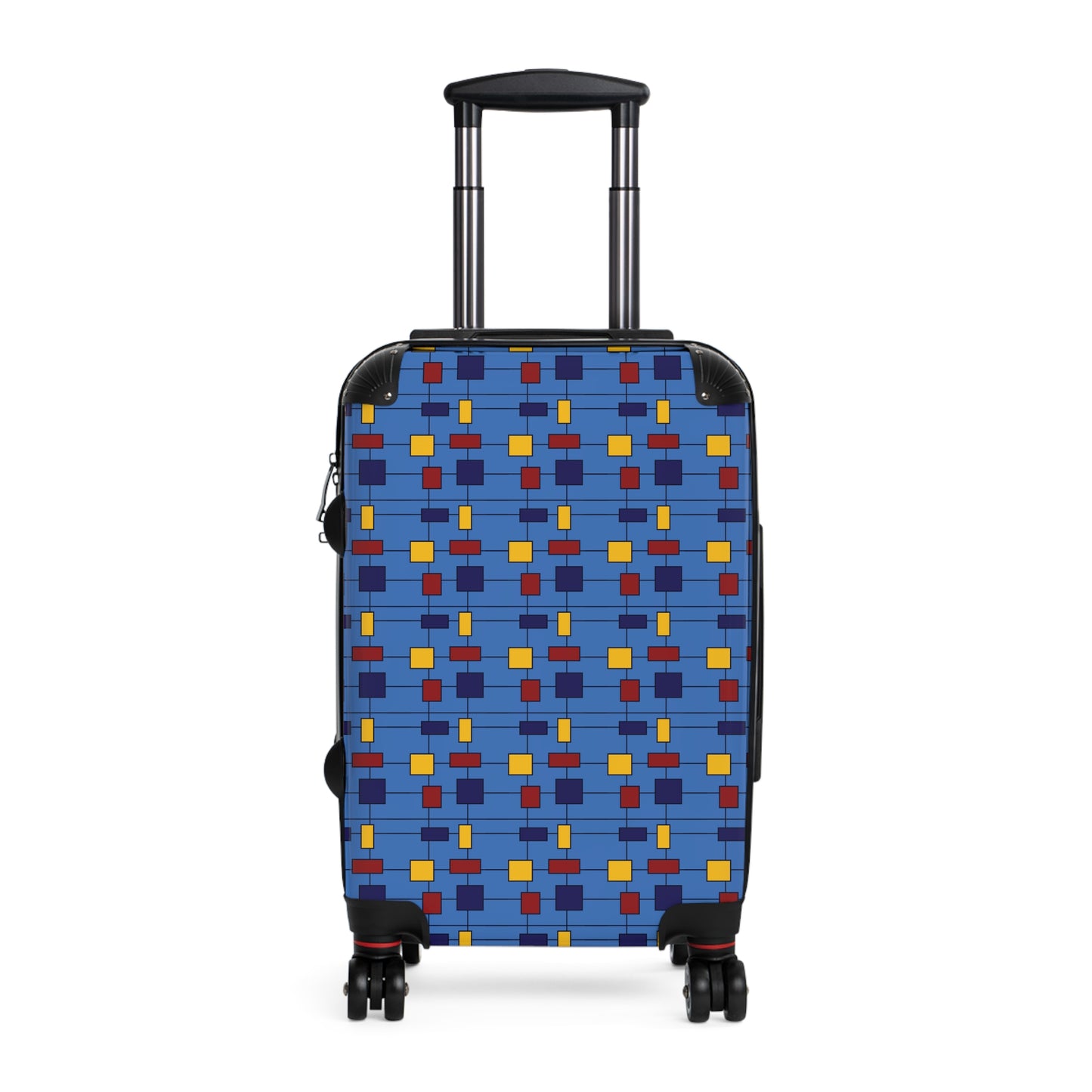 Inspired by Piet Mondrian - Azure 0080FF - Suitcase