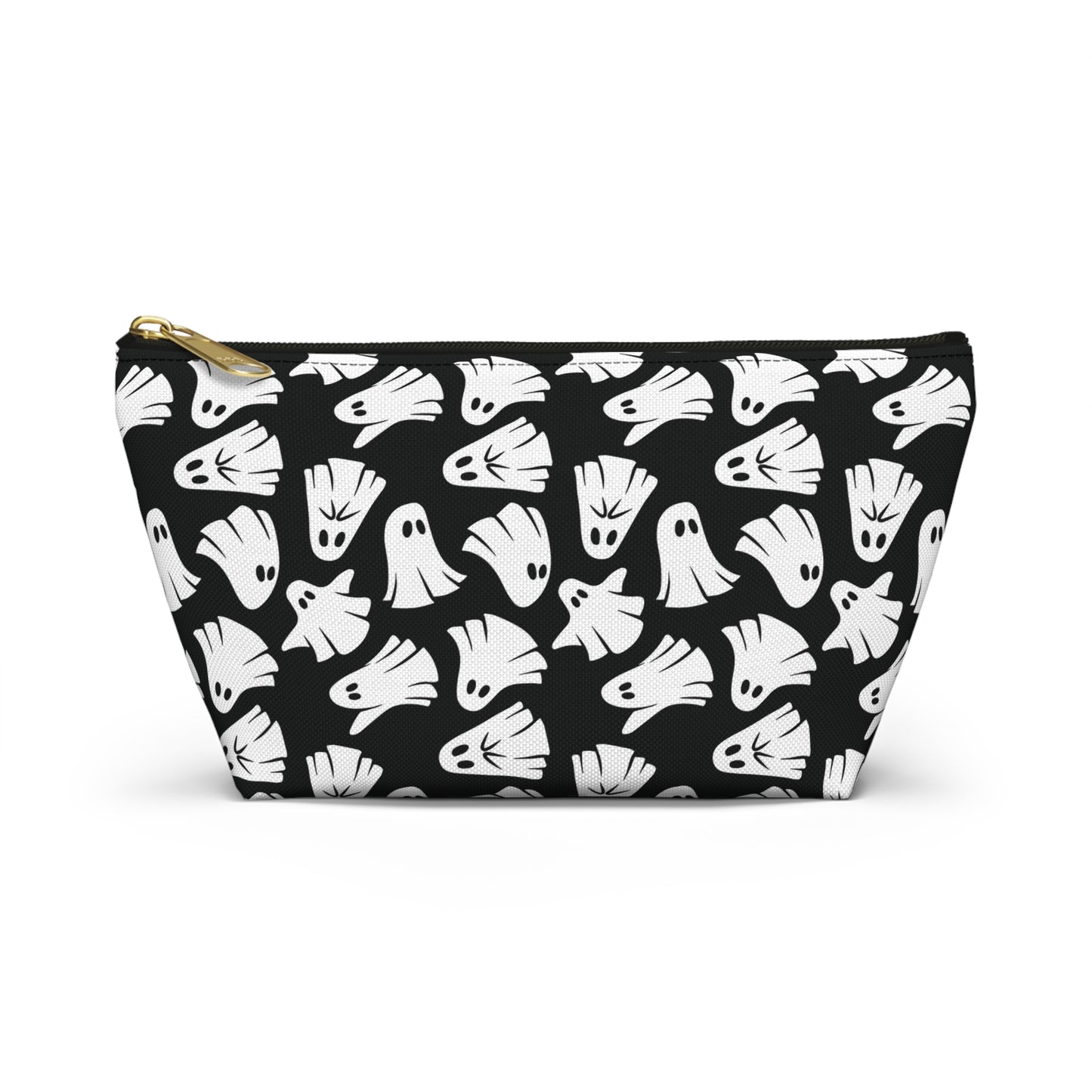 Boo - Ghosts - Halloween - Black 000000 - Accessory Pouch w T-bottom