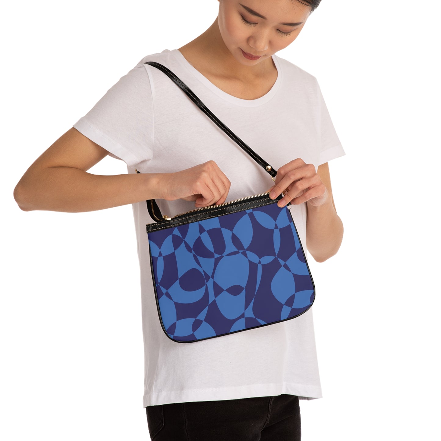 Sapphire Swirl - Azure - Small Shoulder Bag