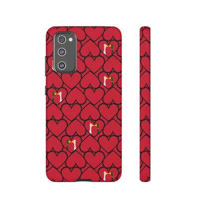 Ducks in hearts - Fire Engine Red c8092e - Tough Cases