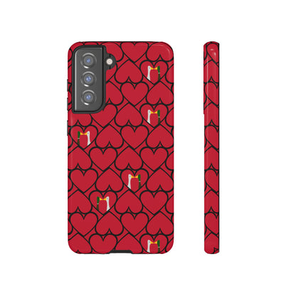 Ducks in hearts - Fire Engine Red c8092e - Tough Cases