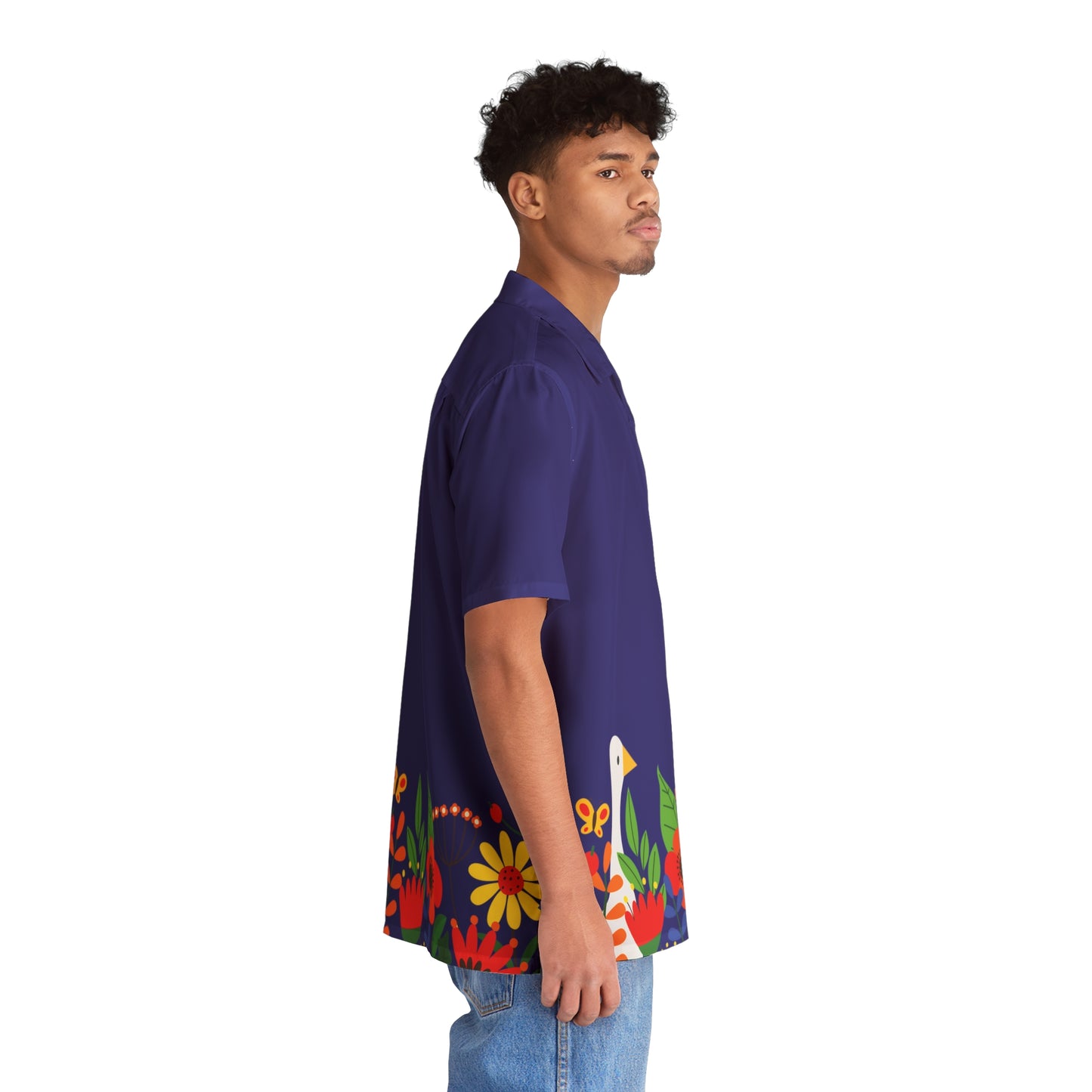 Bright Summer flowers - Ultramarine 160987 - Men's Hawaiian Shirt