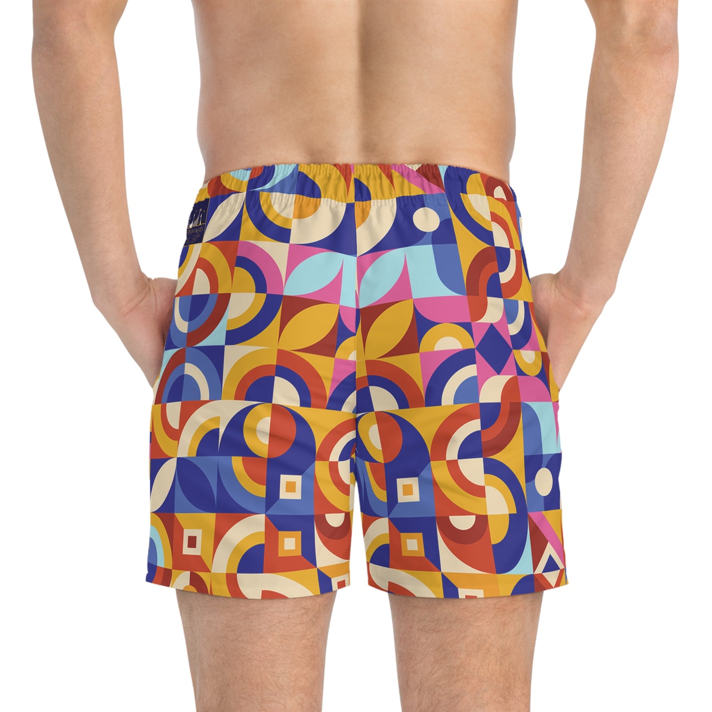 Bold Geometric Pattern - Swim Trunks