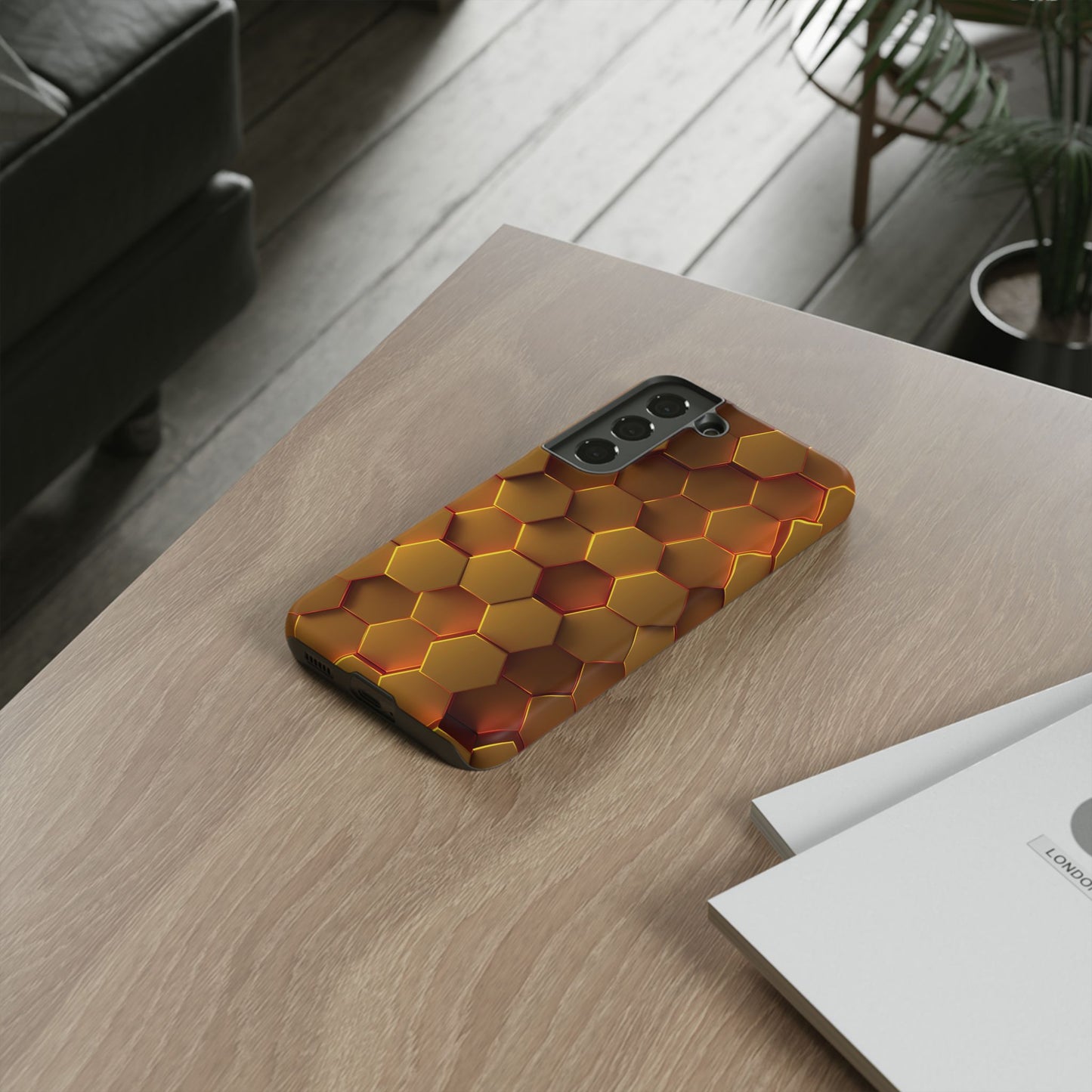 Hexagonal pattern - Gold - Tough Cases