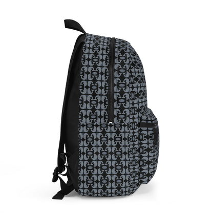 Playful dolphins - Gray - Black 000000 - Backpack