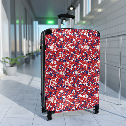 Scarlet Symphony gets together with Sapphire Swirl - White - Suitcases