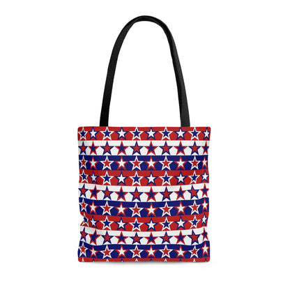 Red White and Blue Stars - Stripes - Tote Bag