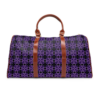 Letter Art - A - Purple - Black 000000 - Waterproof Travel Bag