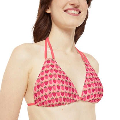 Sweet as a strawberry - Strappy Bikini Set