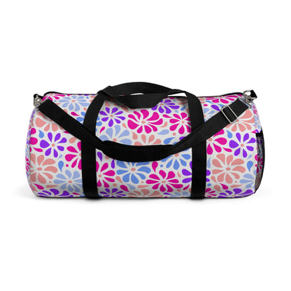 Bright Floral Print - White ffffff - Duffel Bag