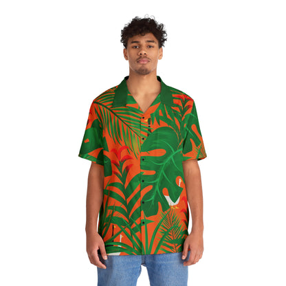 Tropical Hideaway - Pumpkin f16220 - Men's Hawaiian Shirt