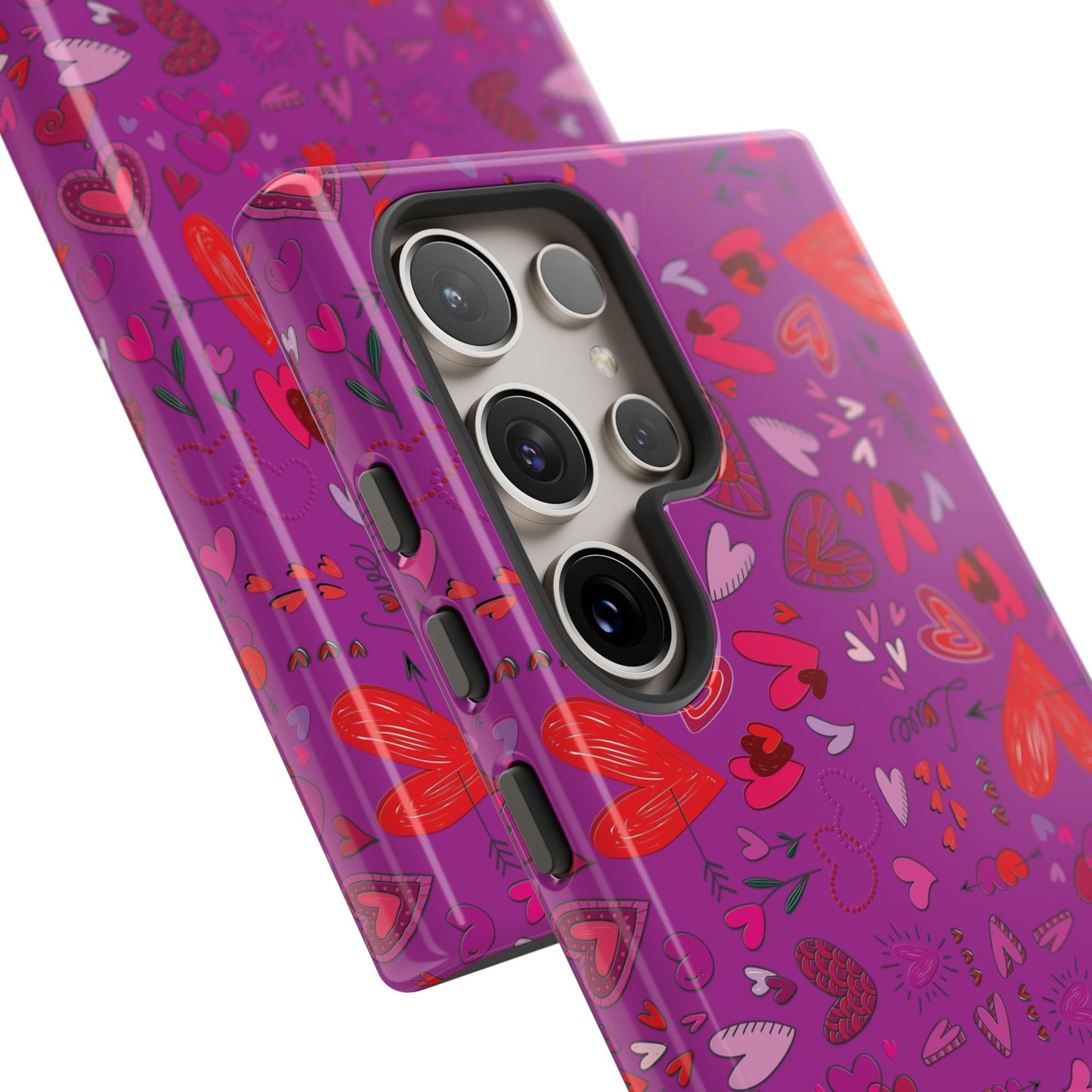 Heart Doodles - Deep Magenta B805AE - Tough Cases