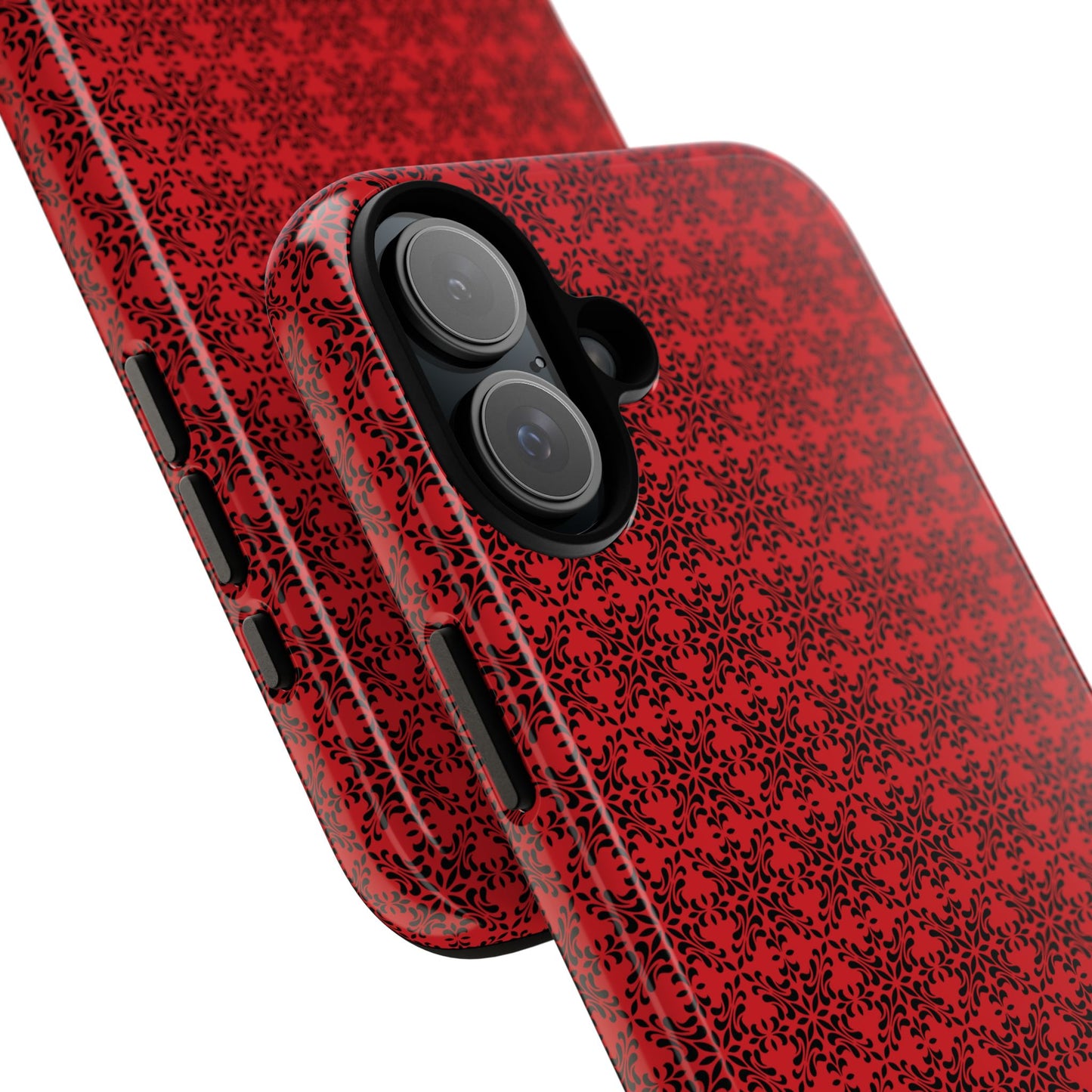 Vibrant Kaleidoscope - Black - Scarlet - Tough Cases