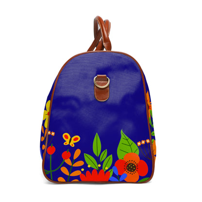 Bright Summer flowers - Ultramarine 160987 - Waterproof Travel Bag