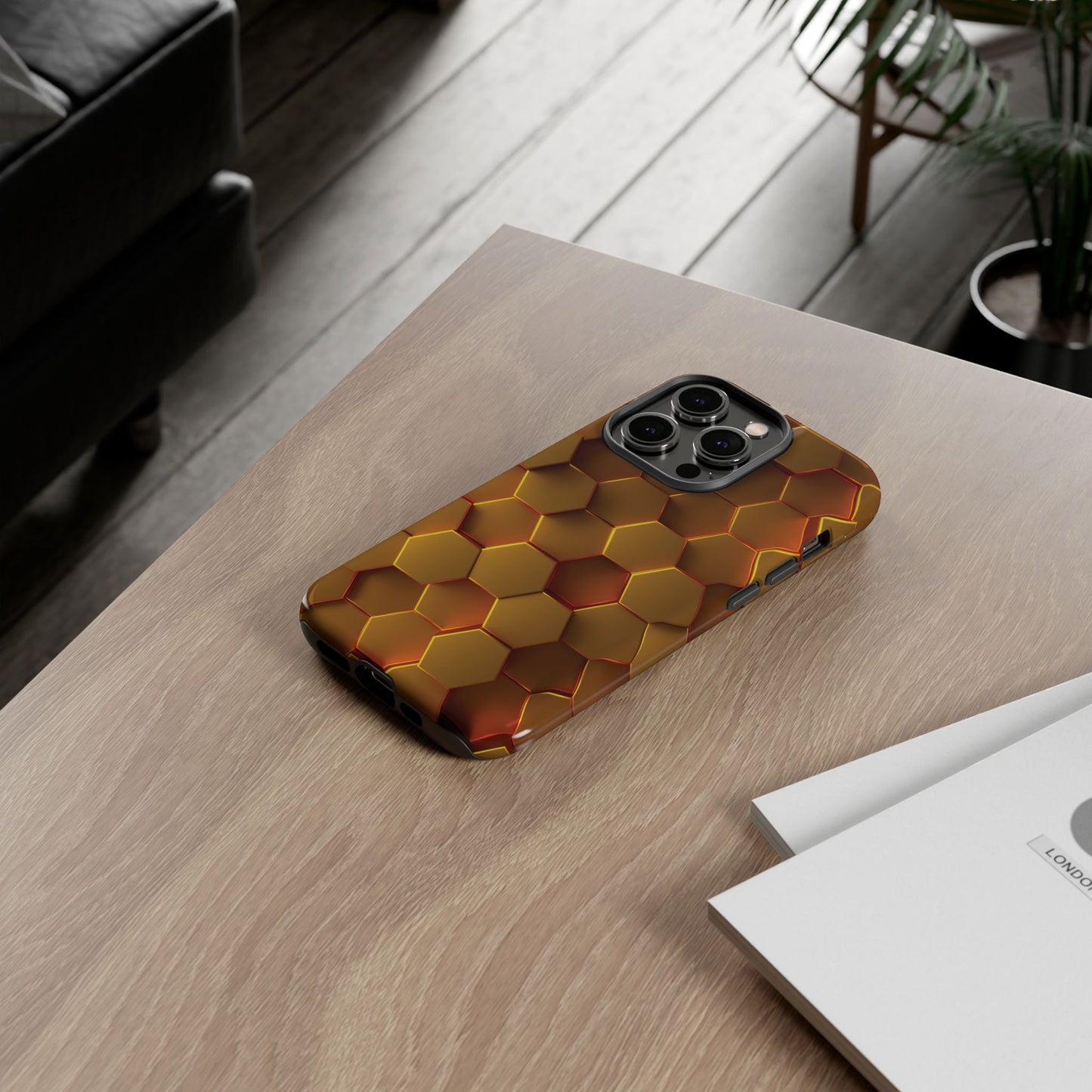 Hexagonal pattern - Gold - Tough Cases