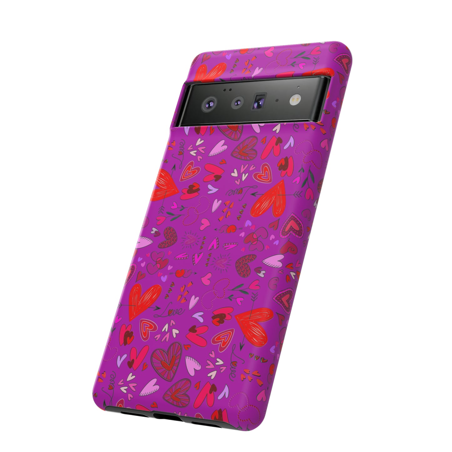 Heart Doodles - Deep Magenta B805AE - Tough Cases