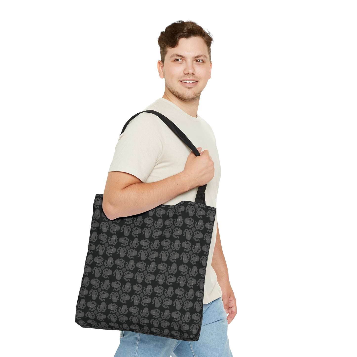 Octopie - Gray - Black 000000 - Tote Bag