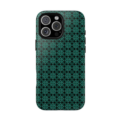 Vibrant Kaleidoscope - Turquoise - Black - Tough Cases