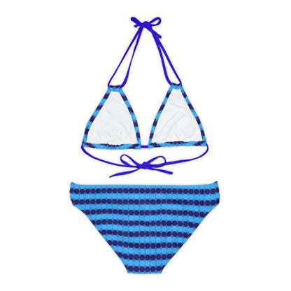 Blueberry Bliss - Azure 0080FF - Strappy Bikini Set