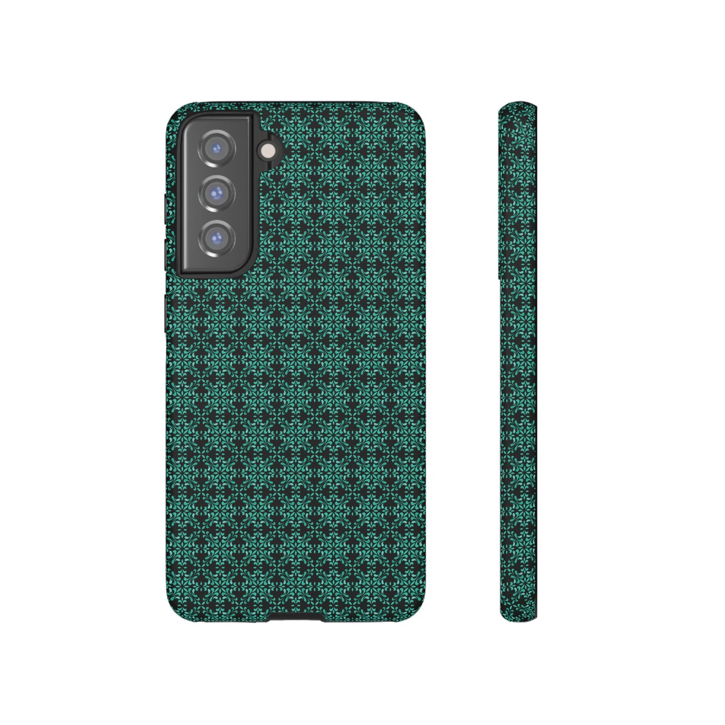 Vibrant Kaleidoscope - Turquoise - Black - Tough Cases