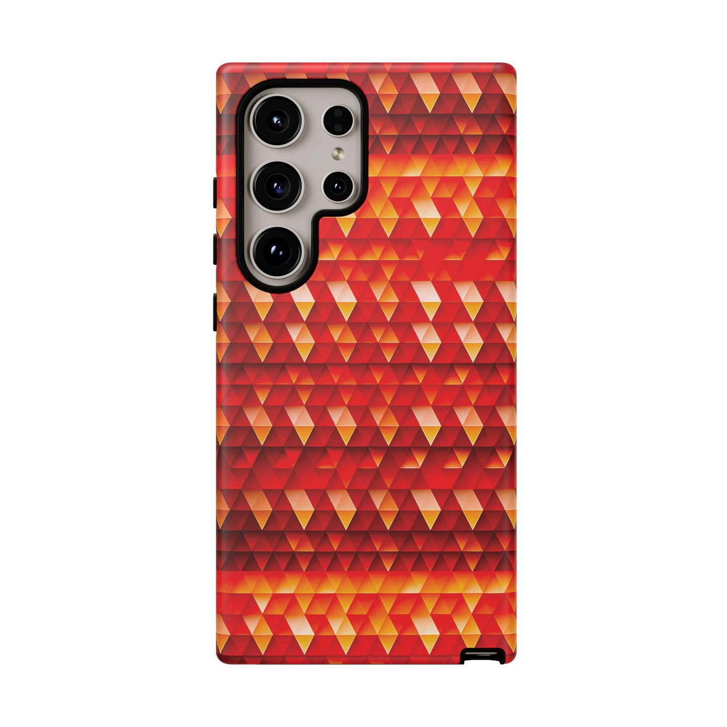 Geometric Flame - Red Triangles - Boston University Red d00000 - Tough Cases